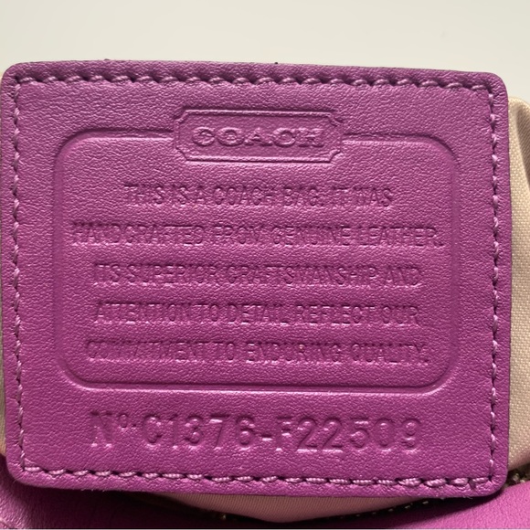 Early 2000s Lavender and Purple Coach Shoulder Bag. - Picture 8 of 10